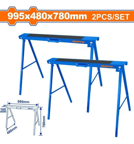 Set 2 Caballetes 780mm 100 Kg Wadfow Wdz1510