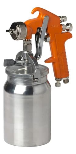 Pistola Para Pintar Lusqtoff De Baja 1,8mm Succión Tacho 1lt Color Naranja