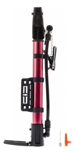 Inflador De Aluminio Para Moto Bicicleta Pelota Color Rojo