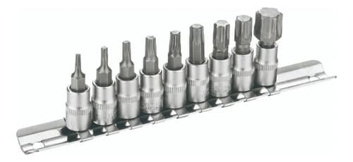 Juego Puntas Torx 9pzas 1/4  T8-t50 Hoteche