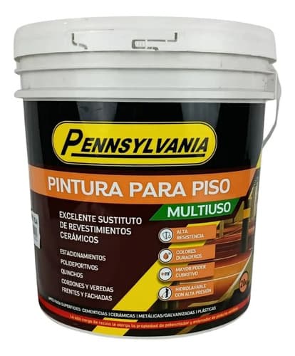 Pintura Para Piso Multiuso 20kg Color Grafito Pennsylvania