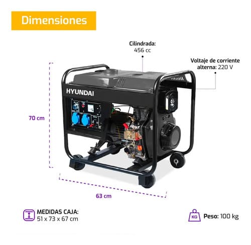Generador Hyundai 080g 8 Kw Trifásico Con Tecnología Avr