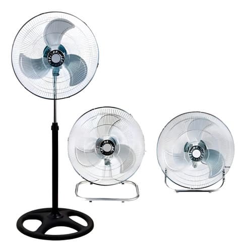 Ventilador 3 En 1 Boher Ven-fh2111 Negro Pie Pared Mesa 3 Aspas 18 Pulgadas 45.72 Cm Metal