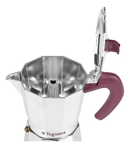 Cafetera Italiana Tognana 9 Tazas 3 Años De Color Aluminio