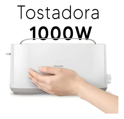 Philips Hd2590/00 Tostadora Pan Frances Y Lactal 7 Niveles Color Blanco