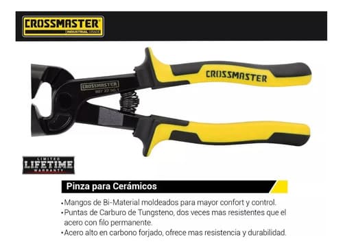 Tenaza Para Ceramicos 8  Tungsteno Profesional Crossmaster 