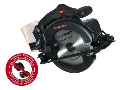 Sierra Circular Inalámbrica Brushless Profesional Black Series 20v 185mm Lusqtoff Frecuencia 50hz Csl4500-9b Negro