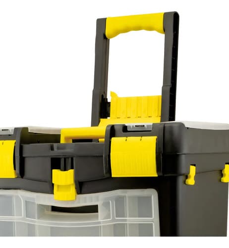 Caja De Herramientas Con Ruedas Y Organizador Bta Tools Plástico Reforzada Negro