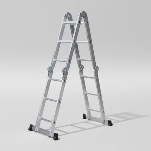 Escalera Andamio Aluminio 3.4 Mts 12 Escalones Premium