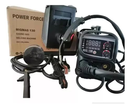 Soldadora Powerforce Mig/mma 130a Con Careta Negro