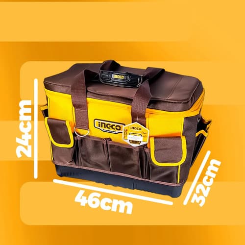 Bolsa Ingco Htbg10 Con Fondo Reforzado, 20 Kg, 16 Polos, Color Naranja