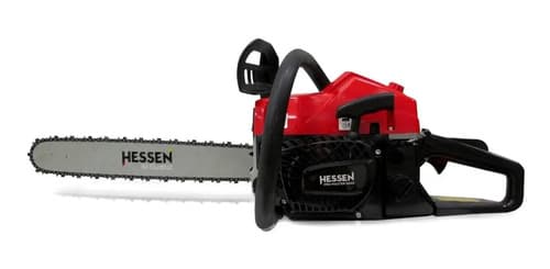 Motosierra De Combustión Hessen Promaster 52 Cc Para Jardinería Rojo