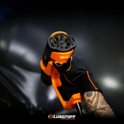 Pistola De Calor 2000w Lusqtoff 50o A 600oc + 4 Boquillas Naranja Y Negro
