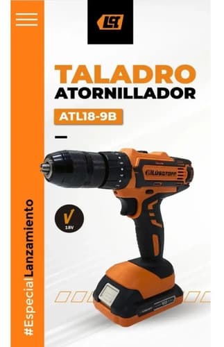 Taladro Atornillador Percutor 13mm Lusqtoff 2 Bat Profes Color Naranja Frecuencia 50