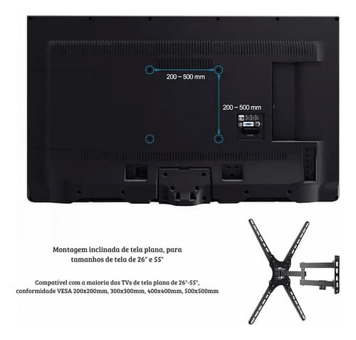 Soporte De Tv Lcd Led Triarticulado 16 32 40 42 47 50 55