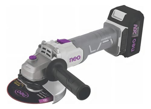 Amoladora Angular 4 1/2 Sin Carbones 2 Baterias Neo Color Gris Frecuencia 50hz