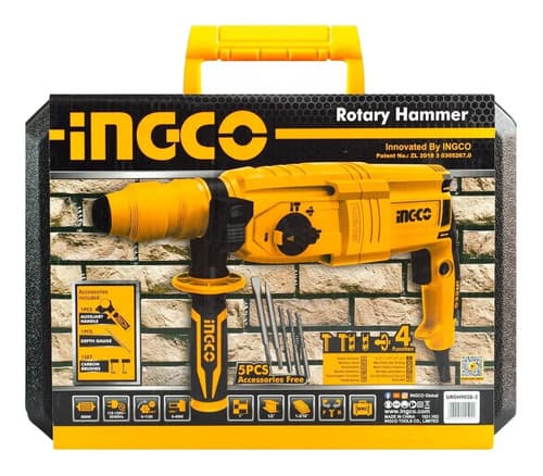 Rotomartillo Sds Plus 110/120v 800w Funcion Martillo Ingco Amarillo