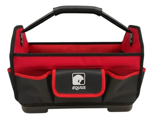 Bolso De Herramientas De Base Plastica Con 7 Bolsillos Equus Rojo