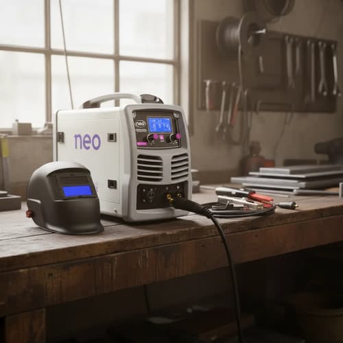 Soldadora Inverter Neo 200a Mig Alambre Electrodo Tig 220v Blanco