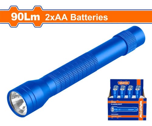 Linterna Wadfow De Mano 90 Lúmen 40 Mts + 2 Pilas Aa Wfl2j05 Blanco Azul