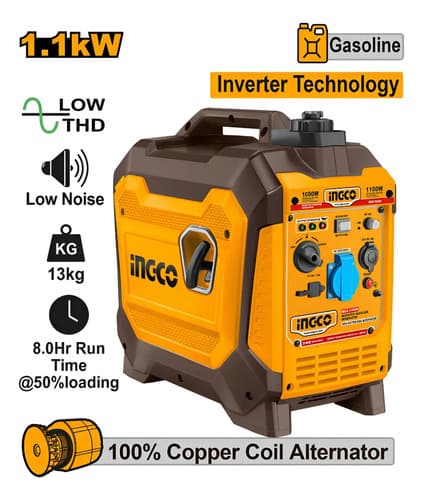 Generador Ingco Gei15006 Inverter 1.1kw 1100w Ub