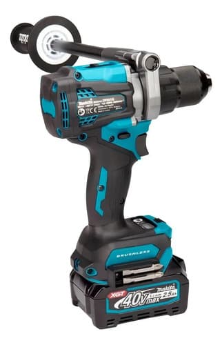 Taladro Percutor Atornillador Inalámbrico De 13mm Makita Hp001gd201 + Accesorio Con Makpac Turquesa
