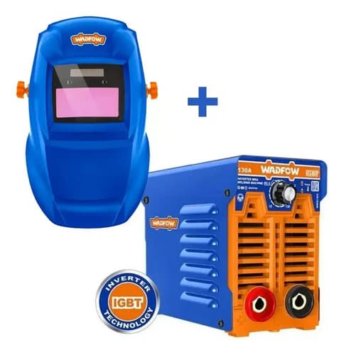 Soldadora Inverter Wadfow 130 A + Careta Wadfow, Accesorios Azul