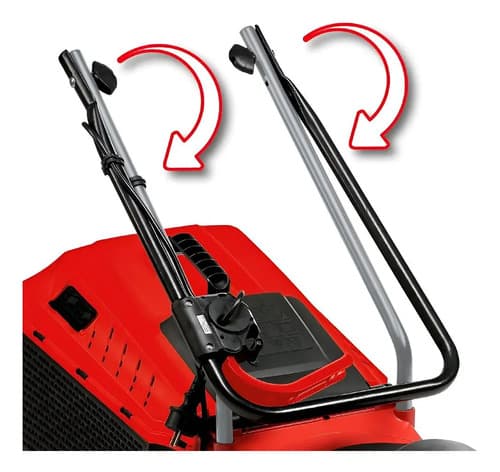 Cortadora De Césped Nappo Eléctrica + Bolsa Recolectora 25l Rojo