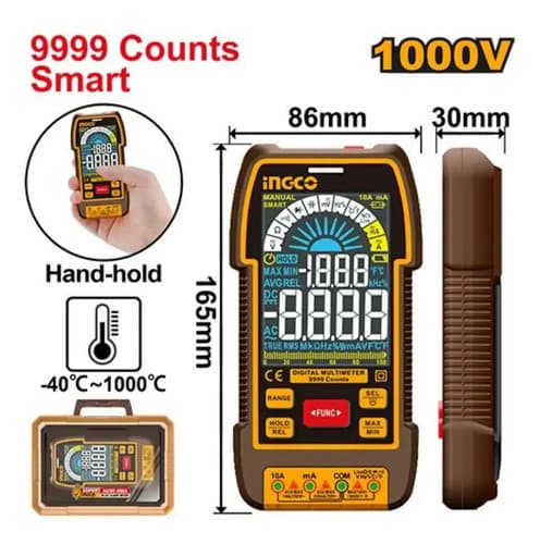 Tester Multimetro Digital 1000v Ingco Dm110004
