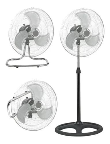 Ventilador Goldtech 3 En 1 Con 3 Aspas Metal, 18   220 v 45.72 Cm Negro Plateado