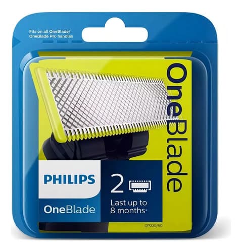 Philips Oneblade Repuesto Afeitadora Cuchilla De Recambio Qp220/51 Amarillo