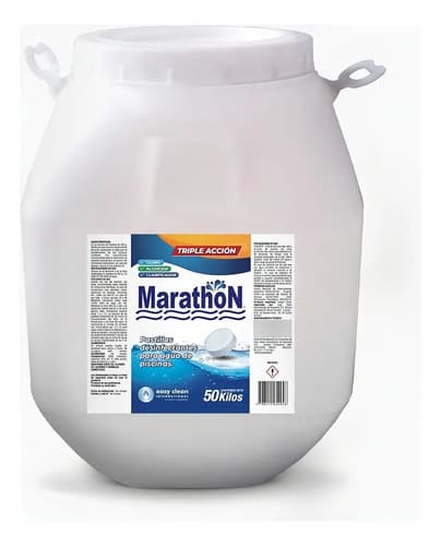 Pastillas De Cloro Marathon Tricloro Triple Acción 200g Para Pileta