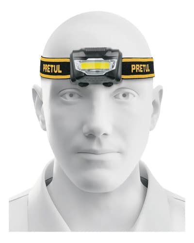 Linterna De Cabeza, 28 Lúmenes, 7 Led, 3 Pilas Aaa, Pretul Blanco