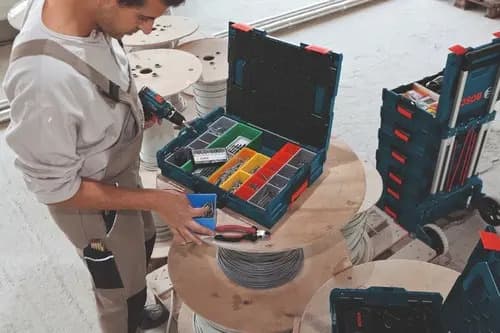 Caja De Herramientas Maletin Bosch 102 L-boxx Apilable Rex Azul Marino