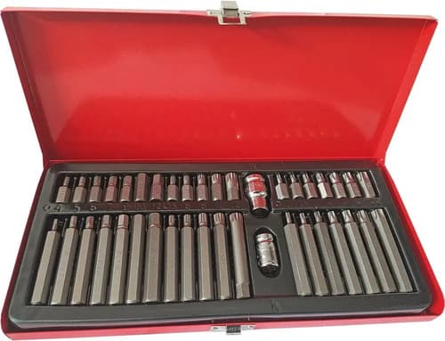 Juego Puntas Torx Allen Multiestria 40 Ps Profesional Caja Color Rojo