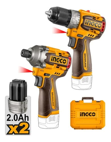 Kit Taladro Atornillador 16v+ Atornillador Impacto A Bateria