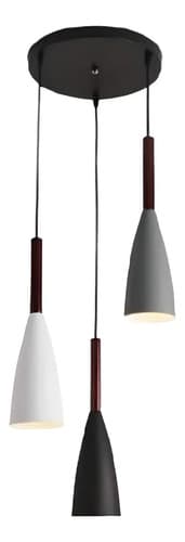 Lámpara Colgante Campana Välk 3 Luces E27 Metal 90 Cm Techo
