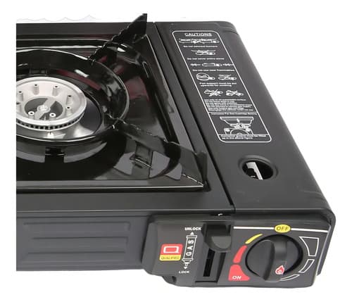 Anafe Camping Doble Cocina Portatil 2 Hornallas Gas Propano Butano O Garrafa Imback