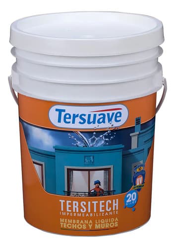 Tersuave Tersitech Impermeabilizante Sin Fibra 20kg Color Verde Acabado Satinado X1u