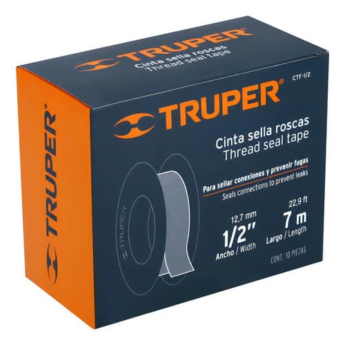 Cinta Sella-roscas 1/2'' Truper 12520 Blanco