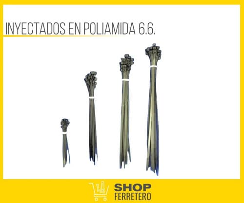 Kit Precintos Plasticos Tacsa Fijaciones Medidas X100 Und. Color Negro