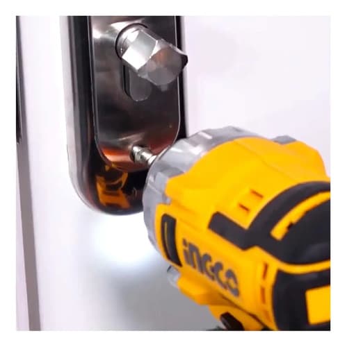 Set Atornillador Impacto Y Atornillador 10mm Ingco C Color Amarillo