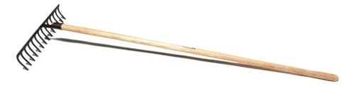 Rastrillo De Metal Con Cabo De Madera Shimura
