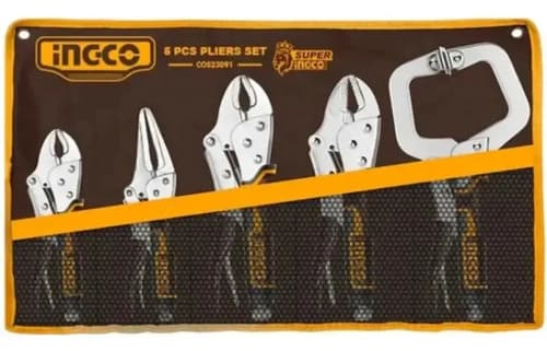 Set Kit Alicates De Presion 5 Piezas Ingco Cos23091