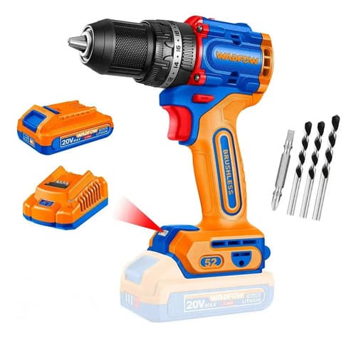 Taladro Atornillador C/percutor A Bateria P20s 20v Brushless Naranja