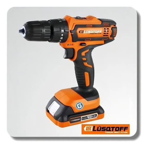 Taladro Percutor Atornillador Inalámbrico Lüsqtoff Atl18-8b 18v 2 Bat Color Naranja