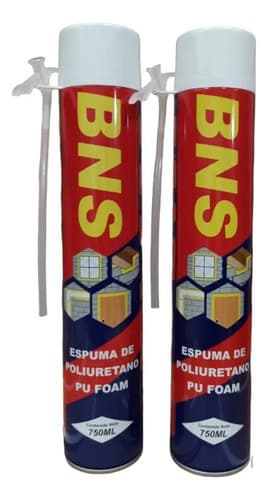 Espuma Poliuretano Expansible Bns 750ml Pack 6 Aislante Térmico Acústico
