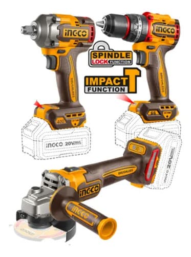Kit Brushless Motor C/bate/carg Bolso Y Acc Ingco Ckli2059