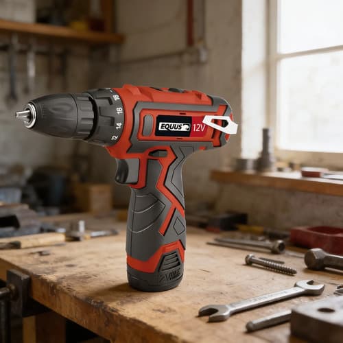 Taladro Atornillador Inalámbrico Equus 12v 13201s  Rojo