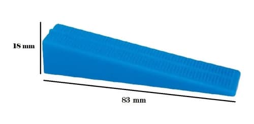 Cuñas Niveladoras Torrews De Plástico, Pack De 100 Unidades Azul